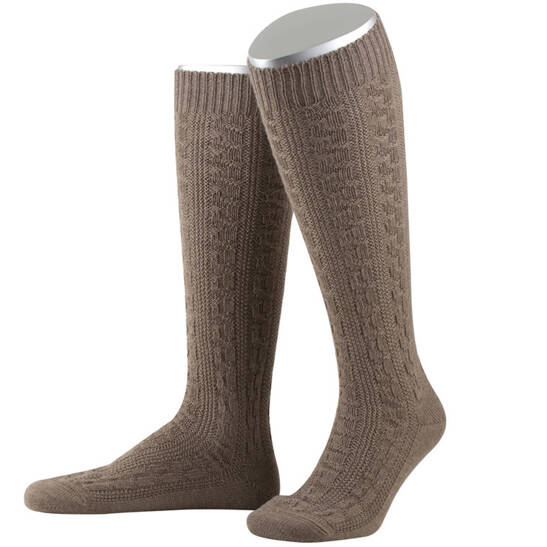 Trachtenkniestrumpf Zopfmuster